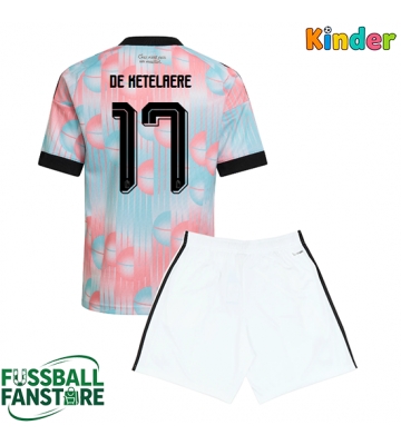 Belgien Charles De Ketelaere #17 Replik Auswärtstrikot Kinder WM 2026 Kurzarm (+ Kurze Hosen)